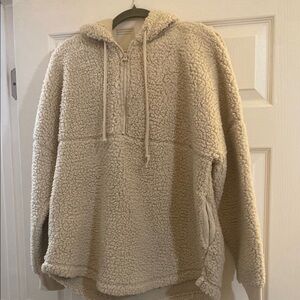 Cream Sherpa Hoodie